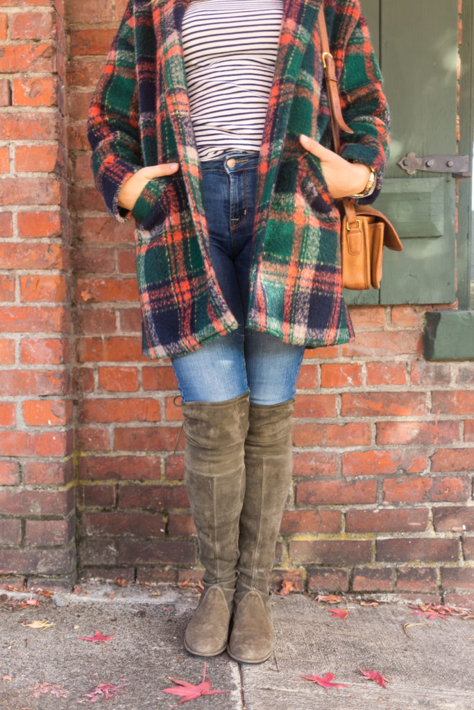 the stockplace - colorful winter coats - stuart weitzman lowland - easy fall outfit 