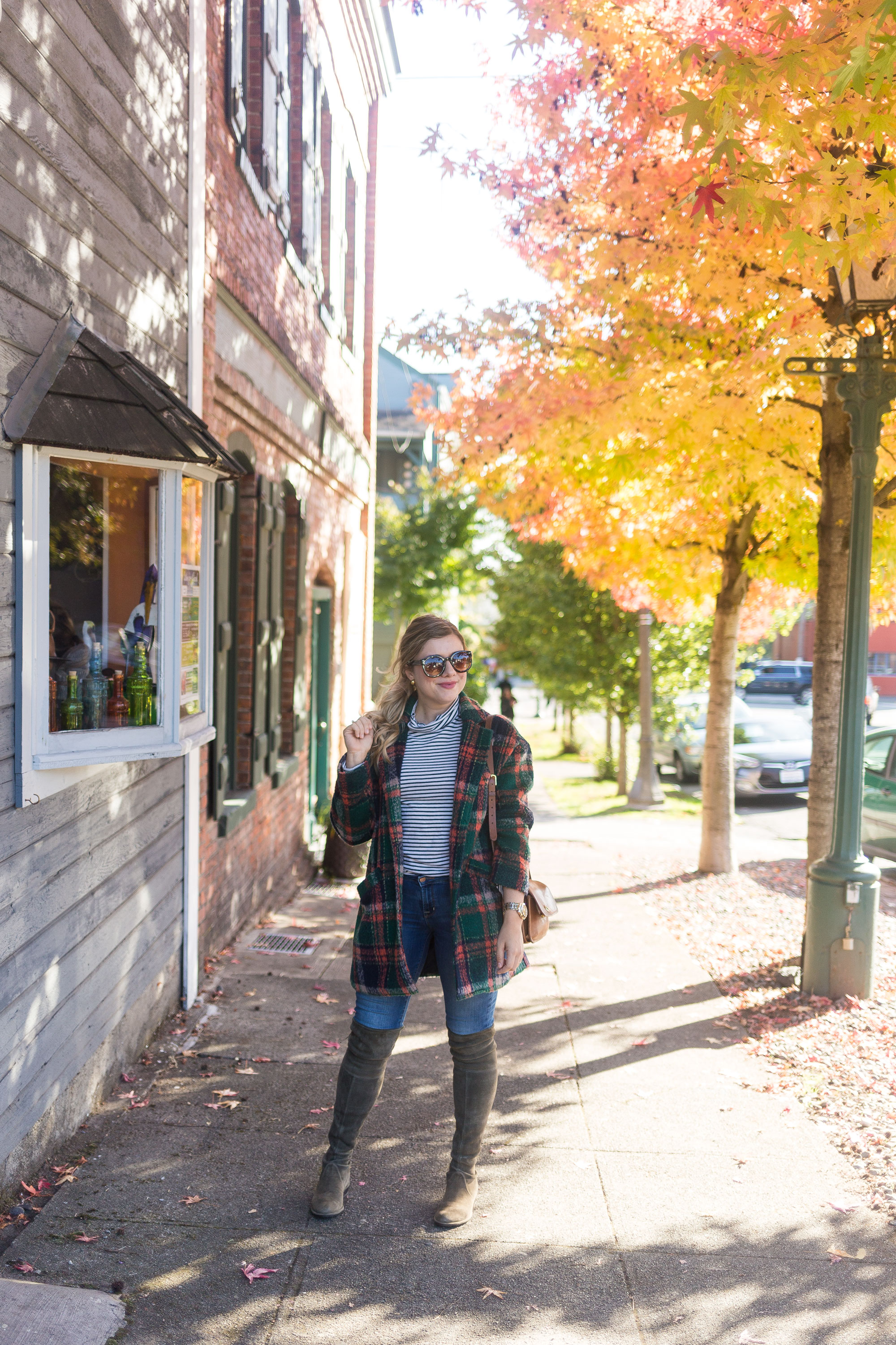 the stockplace - colorful winter coats - stuart weitzman lowland - easy fall outfit