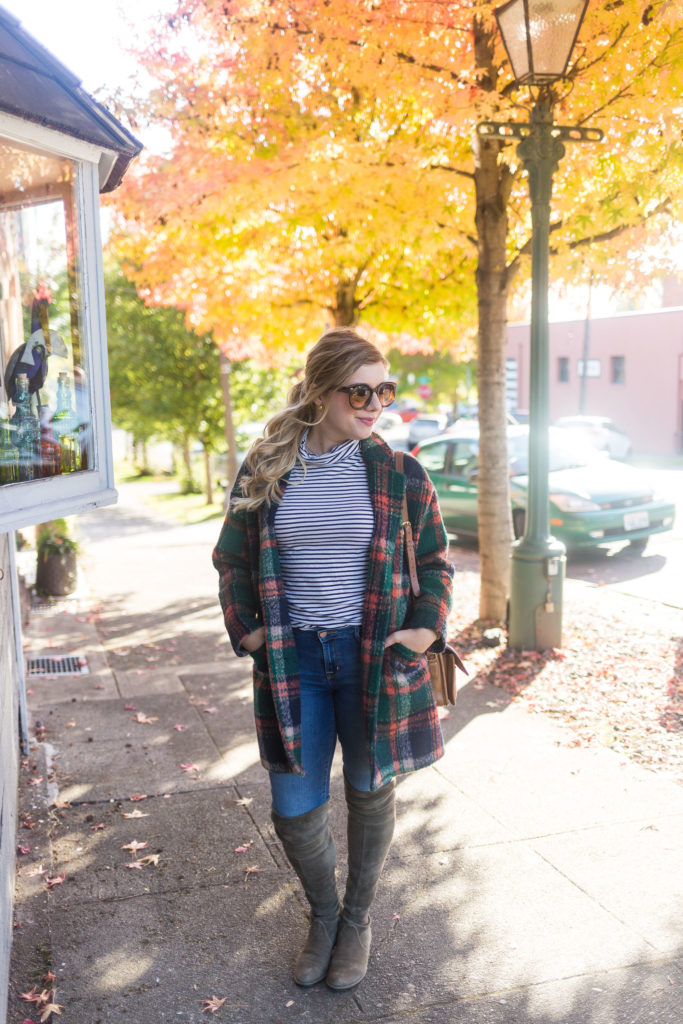 the stockplace - colorful winter coats - stuart weitzman lowland - easy fall outfit 