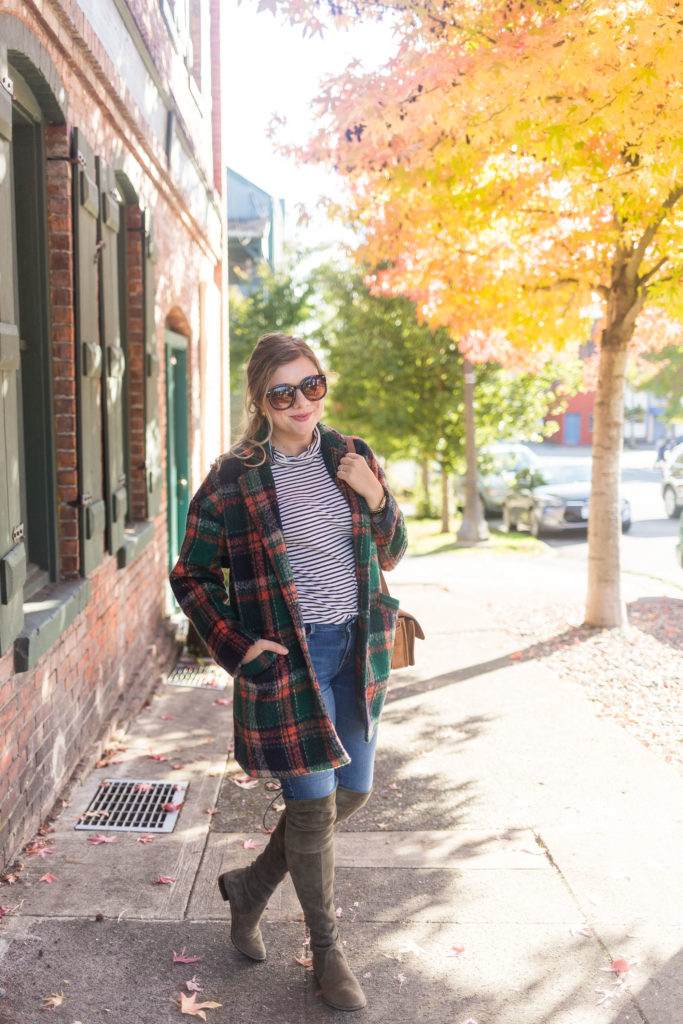 the stockplace - colorful winter coats - stuart weitzman lowland - easy fall outfit 