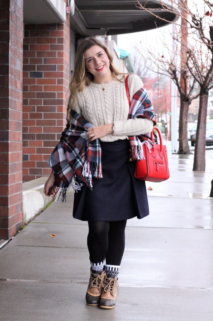soulmate socks - cozy winter outfit - cozy and cute winter outfit - wearing skirt in winter