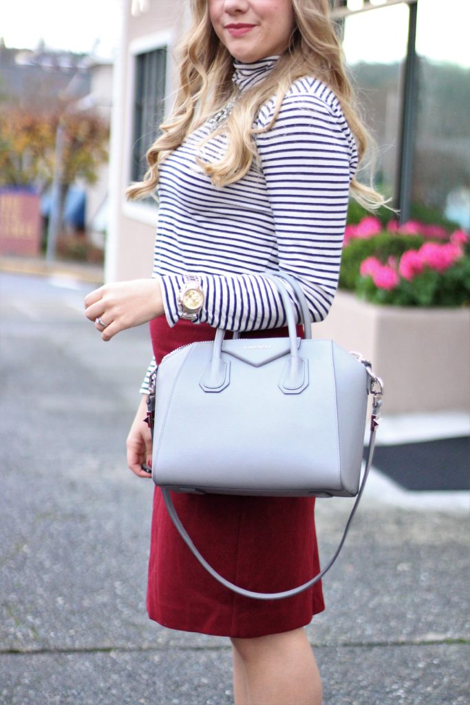 ways to wear burgundy - maroon outfit ideas - winter outfit ideas - winter work outfit