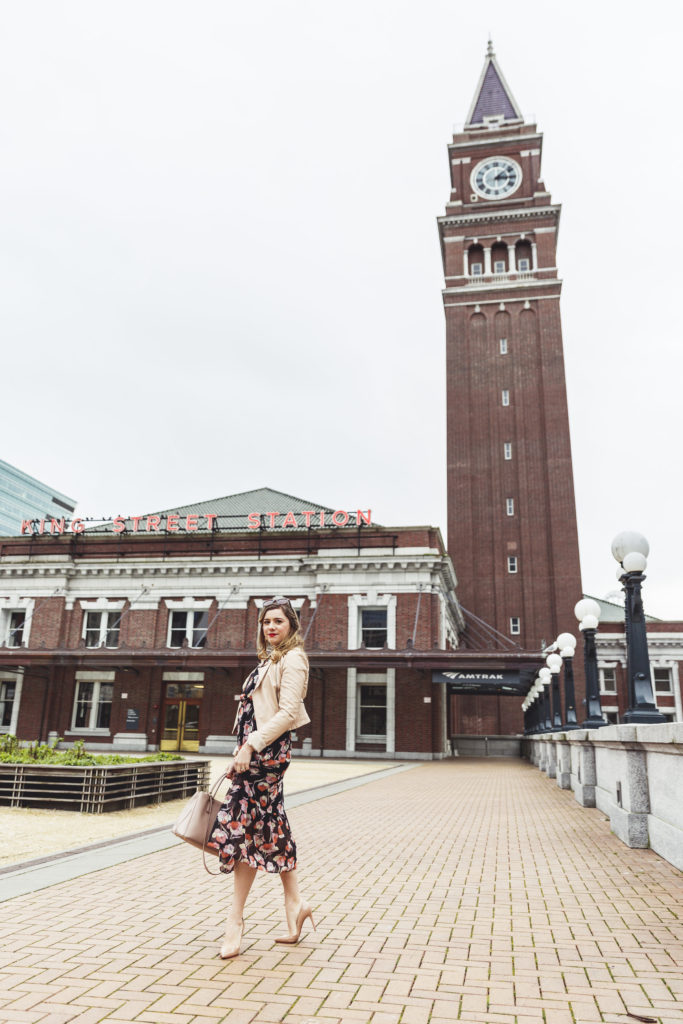 target midi dress who what wear - king street station seattle - how to improve your wardrobe 