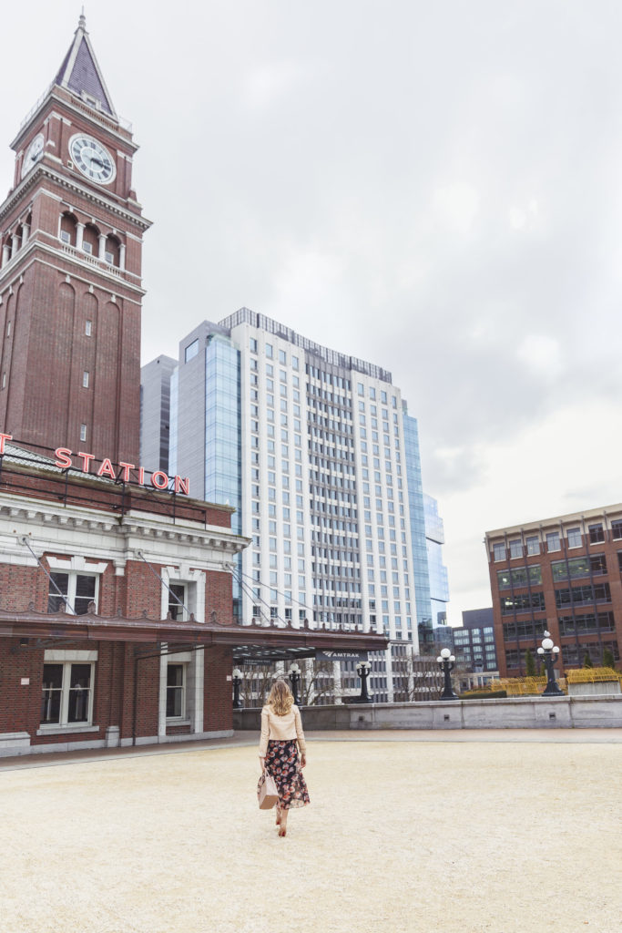 target midi dress who what wear - king street station seattle - how to improve your wardrobe 