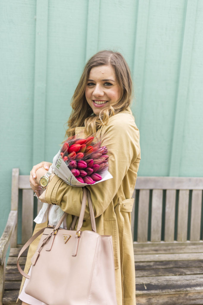 easy mothers day gift ideas - cheap mothers day gift ideas - j.crew pink skirt - eyelet button up