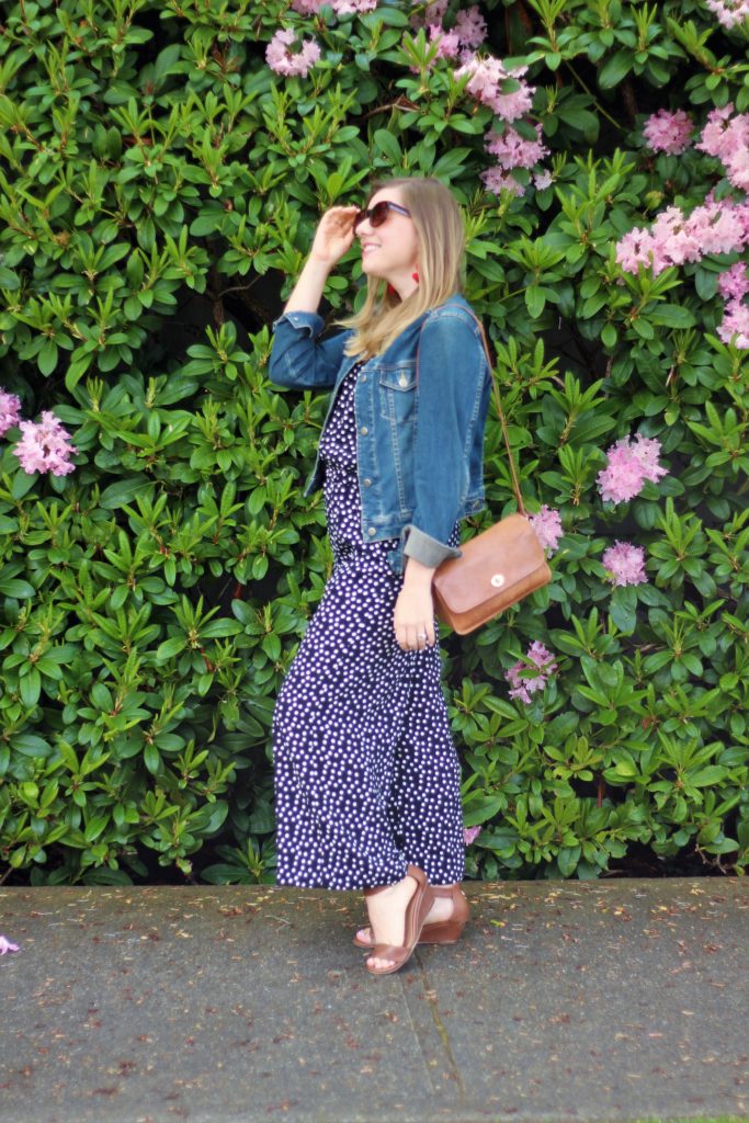 polka dot jumpsuit - easy spring style