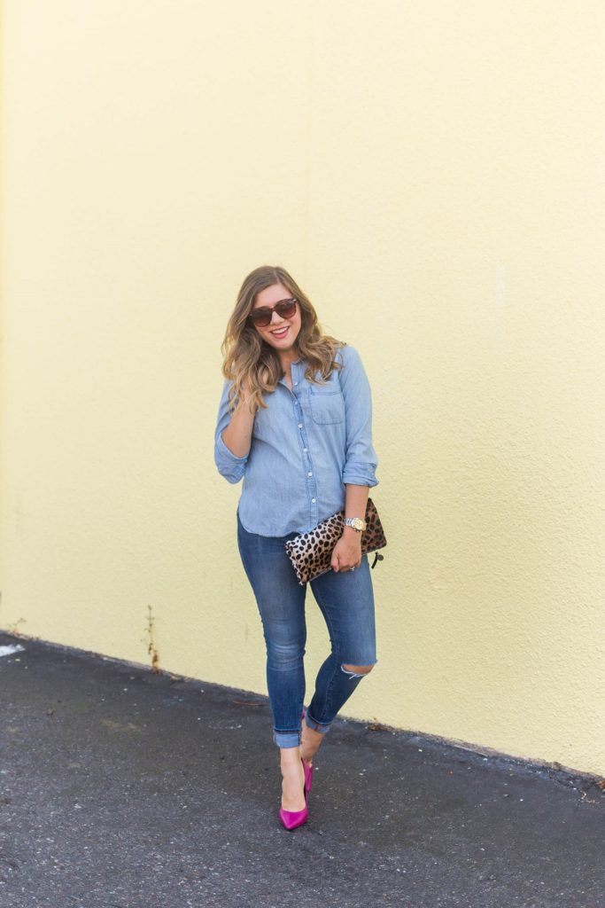 jeans under $100 - Old Navy rockstar jeans - the best jeans under $100 - best affordable jeans - best affordable denim - how to wear double denim 