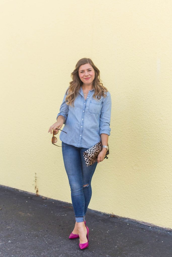 jeans under $100 - Old Navy rockstar jeans - the best jeans under $100 - best affordable jeans - best affordable denim - how to wear double denim 