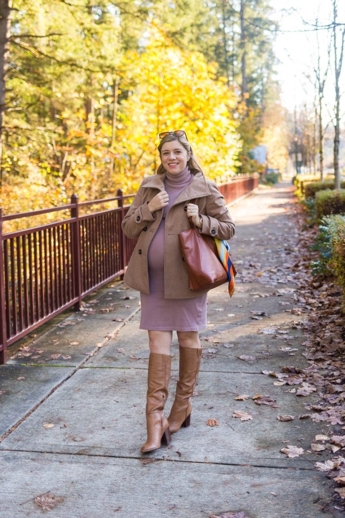 fall maternity outfit - nordstrom peacoat under $100 - thread and supply peacoat - Seattle style blog - Northwest Blonde 