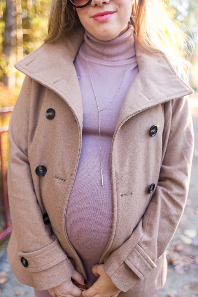 fall maternity outfit - nordstrom peacoat under $100 - thread and supply peacoat - Seattle style blog - Northwest Blonde 