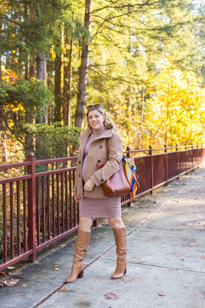 fall maternity outfit - nordstrom peacoat under $100 - thread and supply peacoat - Seattle style blog - Northwest Blonde 