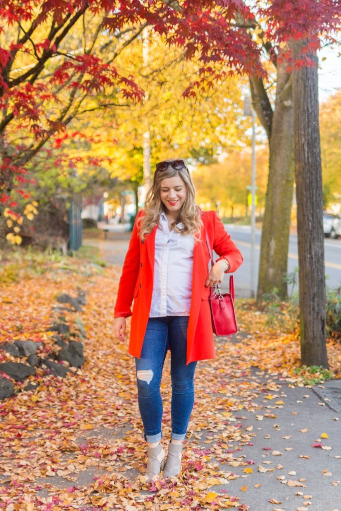 non maternity clothes you can wear throughout pregnancy - easy fall maternity look - Seattle style blog - Northwest Blonde