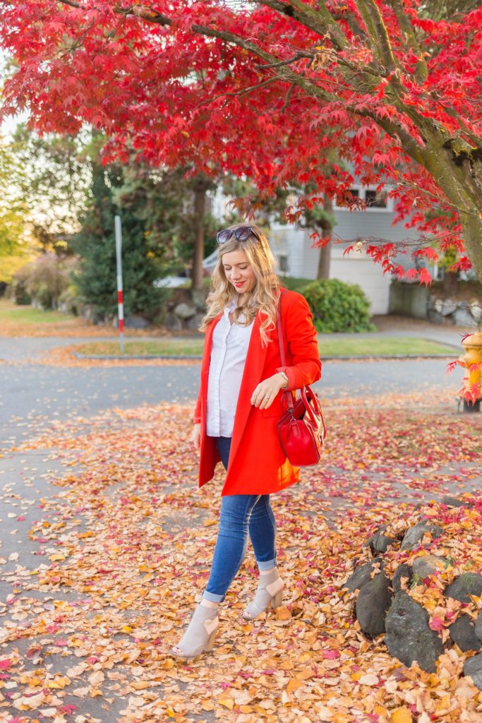 non maternity clothes you can wear throughout pregnancy - easy fall maternity look - Seattle style blog - Northwest Blonde 