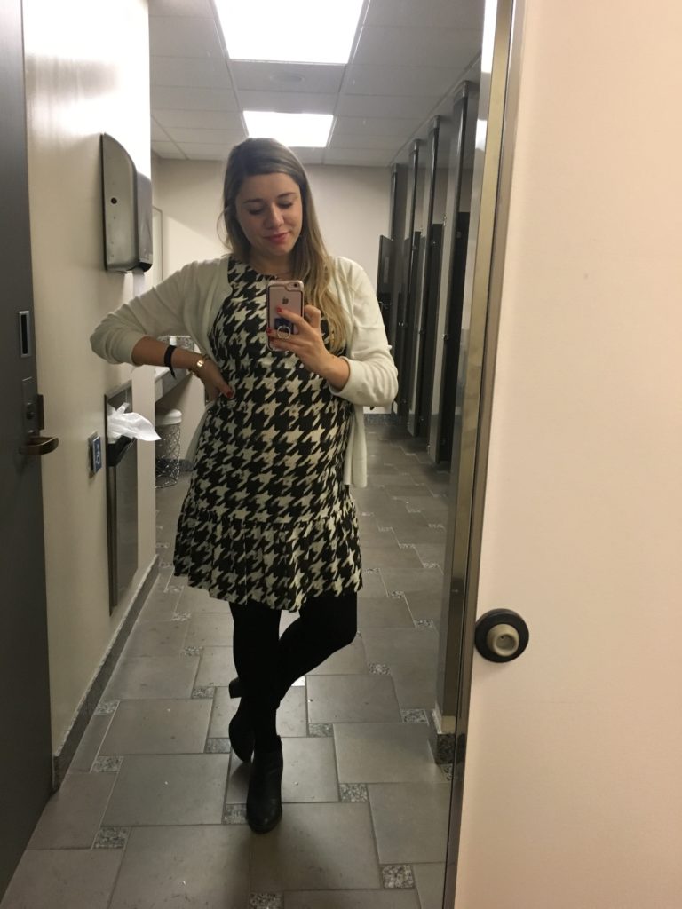 J.Crew Factory houndstooth dress - life lately - Northwest Blonde - Seattle style blog