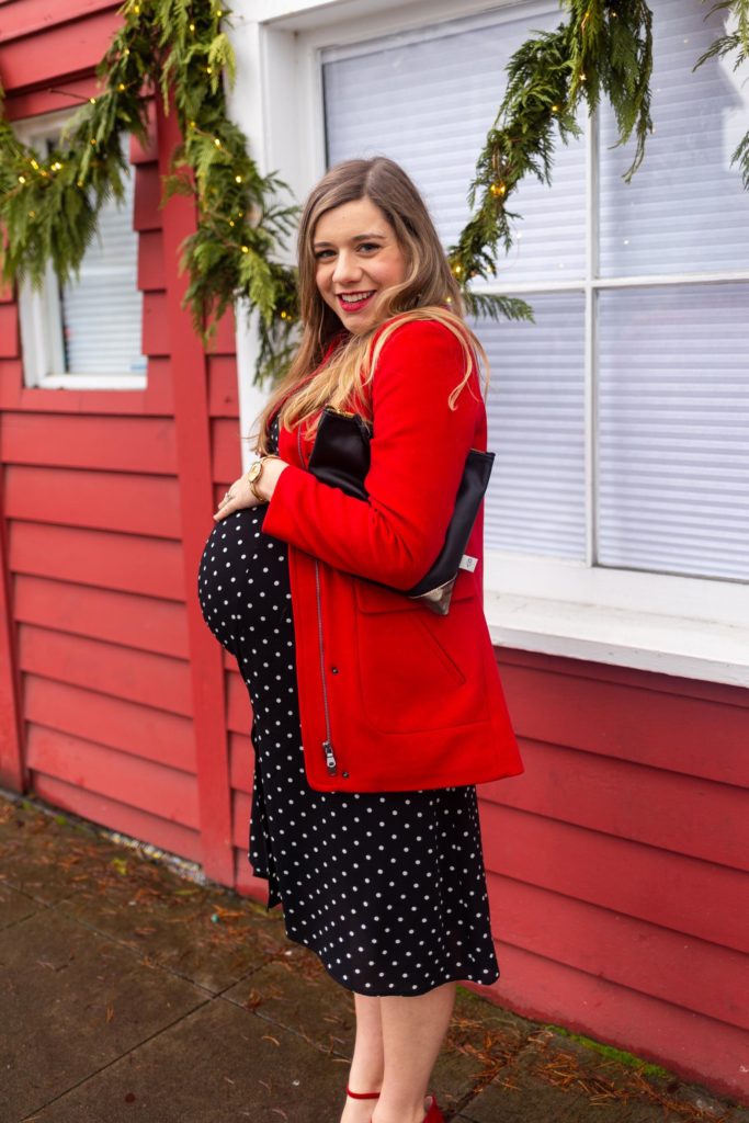 Eliza J polka dot dress