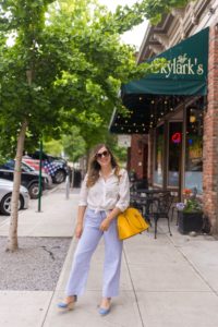seersucker pants - vineyard vines womens pants - old navy wedges - old navy espadrille wedges - chambray espadrille - Northwest Blonde - Seattle style blog