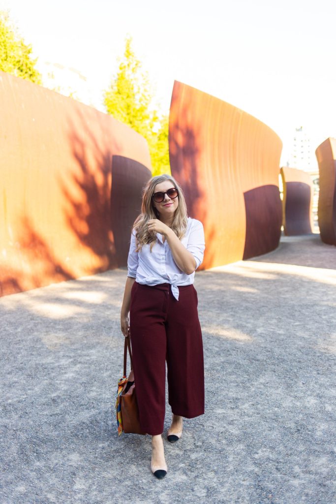 mm lafleur zhou culotte - mm lafleur fall 2019 - work from home mom - working mom outfit - Northwest Blonde - Seattle style blog 