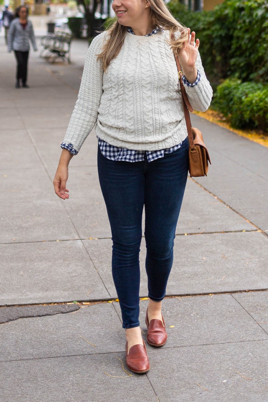 wardrobe staples that never fail - j.crew trench - j.jill denim leggings -  Celine luggage tote look a like - Seattle stule blog - Northwest Blonde 6 -  Northwest Blonde