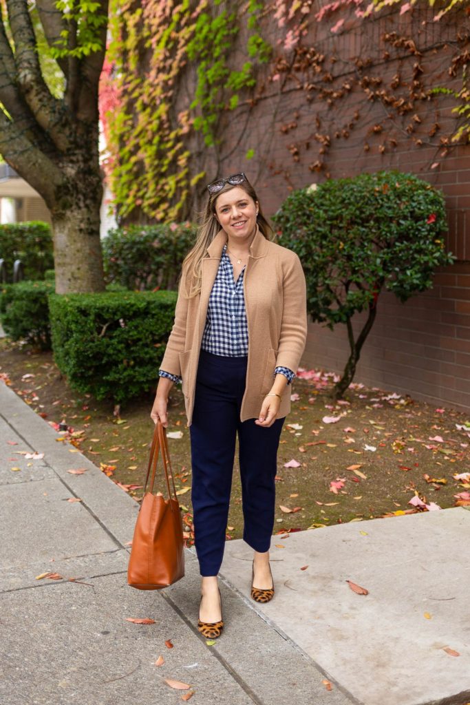 fall basics wardrobe - sweater blazer - business casual capsule wardrobe - best pants for travel - Northwest Blonde - Seattle style blog - classic style in a grunge town