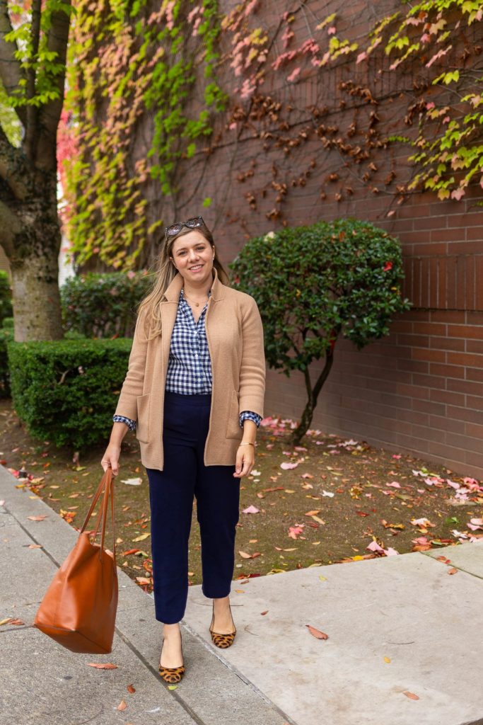 fall basics wardrobe - sweater blazer - business casual capsule wardrobe - best pants for travel - Northwest Blonde - Seattle style blog - classic style in a grunge town