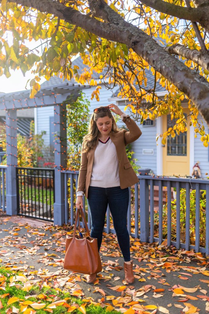 J.Crew Regent blazer review - best camel colored blazer for women - Northwest Blonde - Seattle style blog