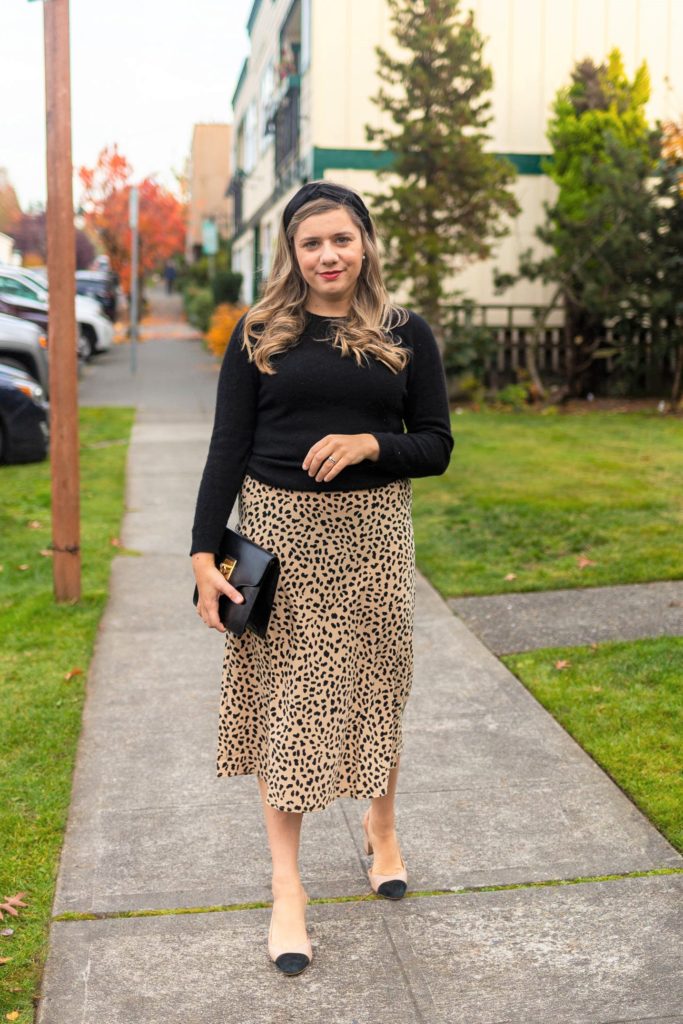 How to Wear a Leopard Print Skirt for Fall - Northwest Blonde
