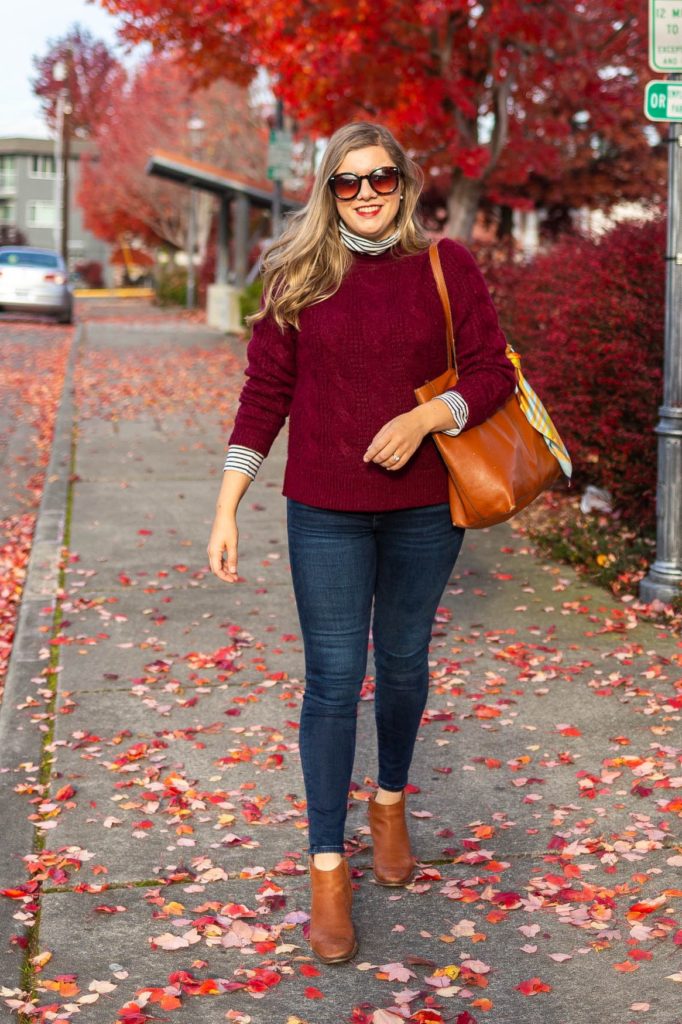 tissue turtleneck - j.crew cable knit turtleneck - Seattle style blog - classic style - warm fall layers