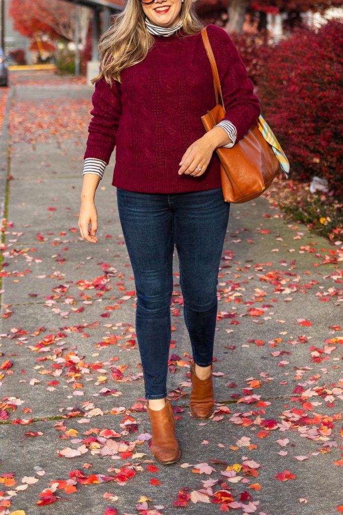 tissue turtleneck - j.crew cable knit turtleneck - Seattle style blog - classic style - warm fall layers