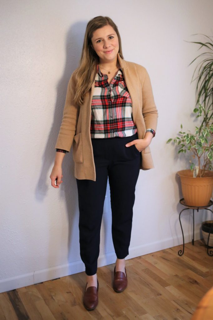 how to wear plaid in the winter - 4 ways to wear plaid in winter - easy flannel outfit - how to dress up plaid - Northwest Blonde - Seattle style blog