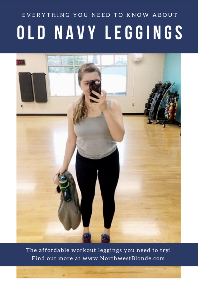 Have you tried Old Navy workout leggings? These cheap workout leggings are a hidden gem that are under $50 and always going on sale. Read this Old Navy leggings review to get all the details about styles, sizing, and fit. #workout #leggings #OldNavy