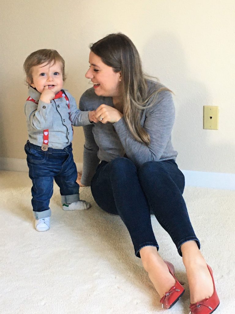 baby boy valentines day outfit - matching with my son - northwest blonde 