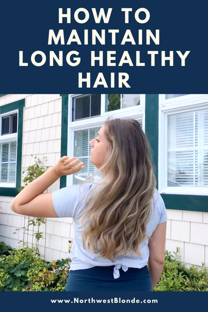 Do you want to go longer in-between salon visits? Maintaining long healthy hair has never been easier! These 8 tips for healthy hair will help you grow out your hair with less damage. Just click to read these 8 easy tips for growing long healthy hair. #healthyhair #longhair #longhealthyhair