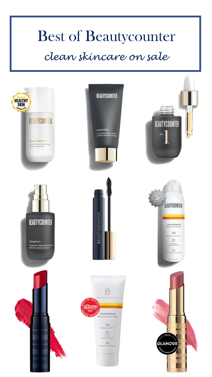 Have you been interested to try Beautycounter products? Now is the time to try new products and stock up on favorites since it's the semi annual Beautycounter sale! Find clean skincare products on sale. #cleanskincare #beautycounter #cleanmakeup