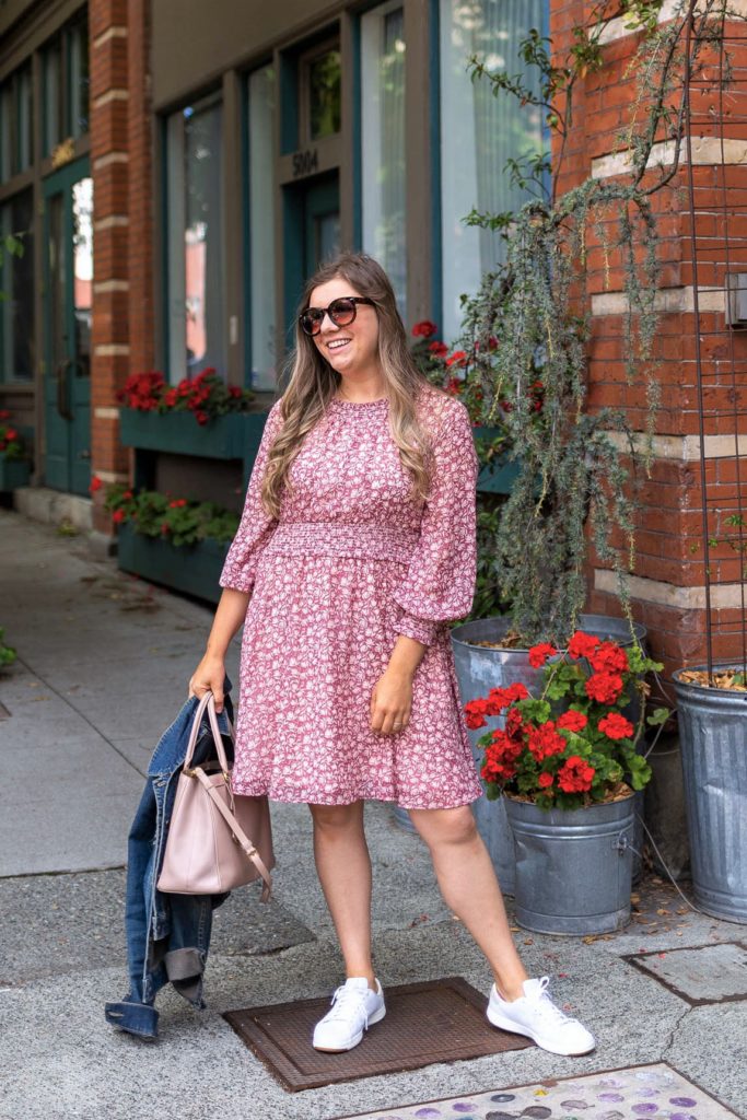 Want to learn how to wear a dress and sneakers? This easy combo is perfect for moms who want to look cute but still run after their kids. Click to read how this mom is wearing sneakers and dresses all summer long. 