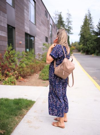 If you're looking for an affordable small backpack, this $25 backpack from Target is a great cheap option. It's the perfect size to be a toddler diaper bag without looking childish. It's actually quite stylish and minimalist as a diaper bag. I use this cheap backpack as a diaper bag for my toddler because it fits everything we need for a day out and about. #toddlerlife #toddlermom #targetstyle 