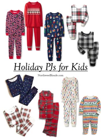 holiday pjs for kids and babies