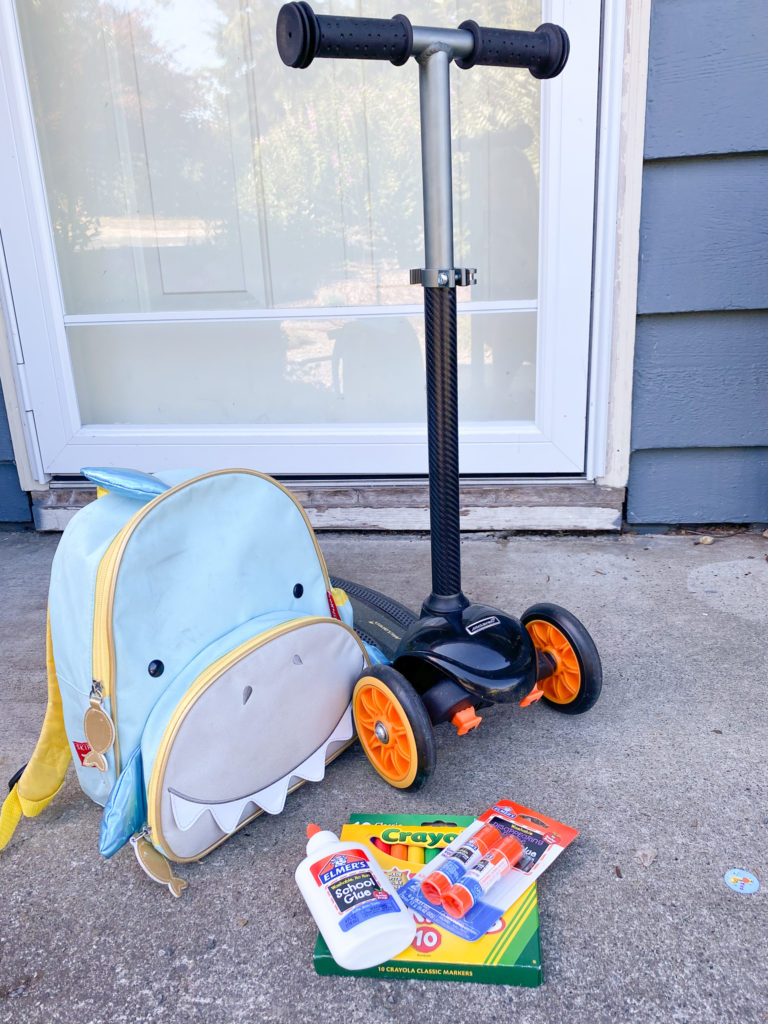 back to school essentials - McLaren scooter - scooter giveaway - preschool packing list